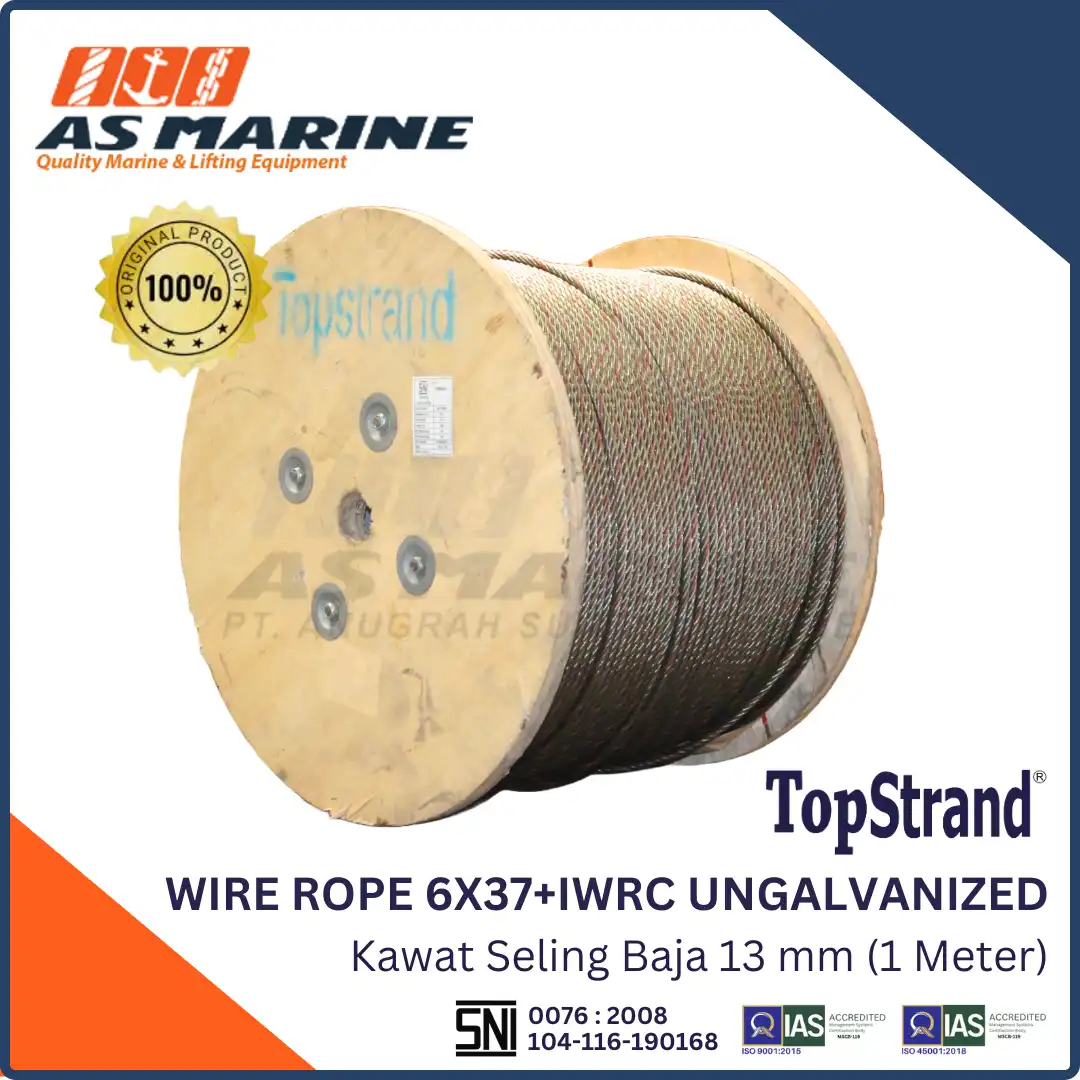 TopStrand - Wire Rope 6x37 IWRC Unglavanized 13 mm